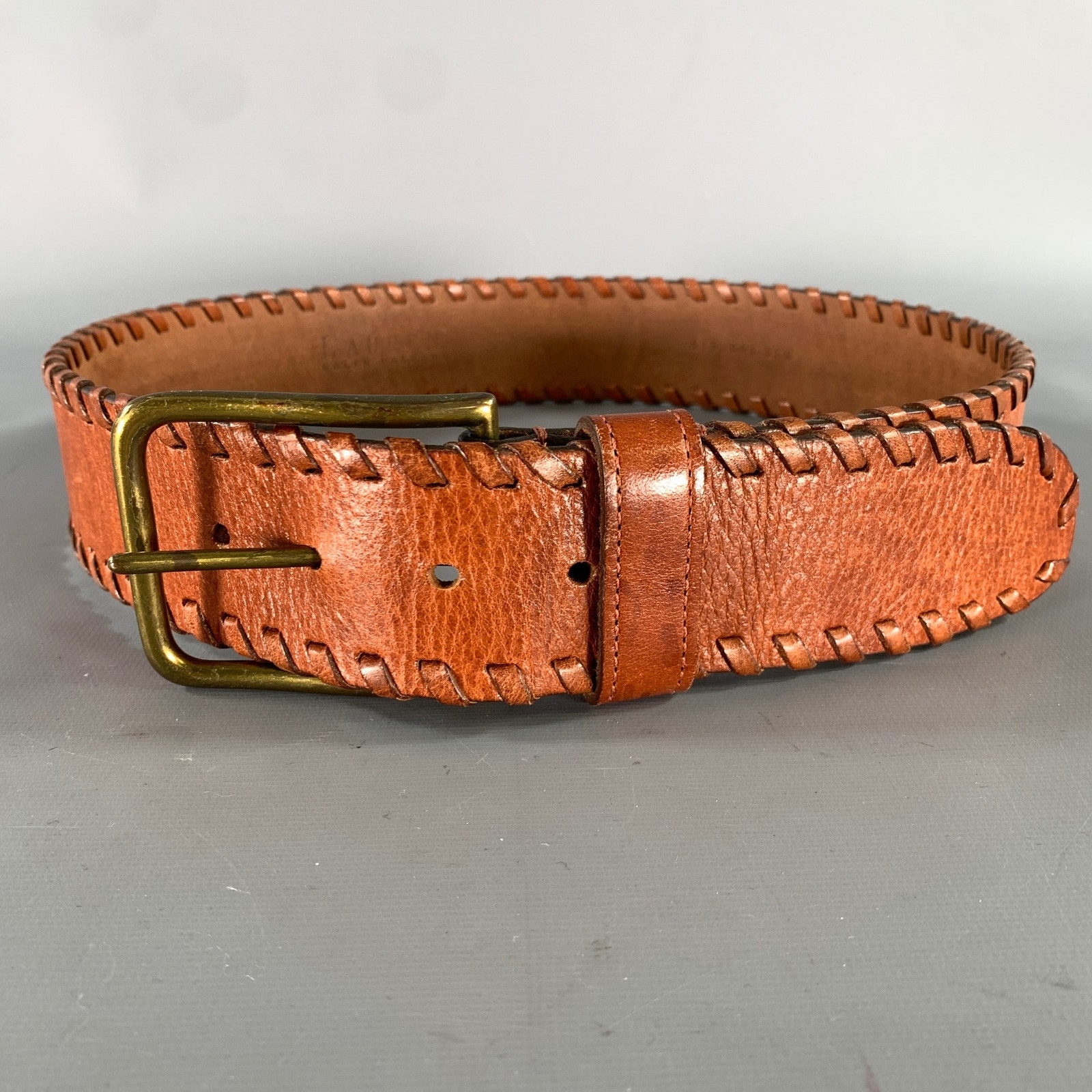 Lauren By Ralph Lauren Size S Tan Woven Leather Belt